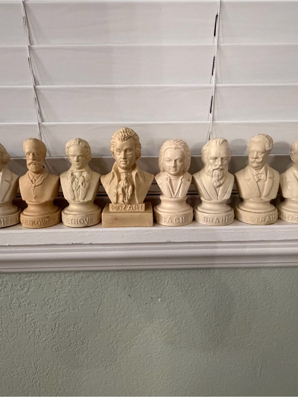 Vintage Halbe Classical Composer Bust Set – Musician Statues | Mozart, etc. - Picture 1 of 6
